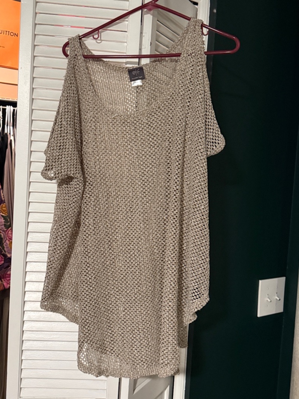 Elf Crochet Tunic in Tan - Medium